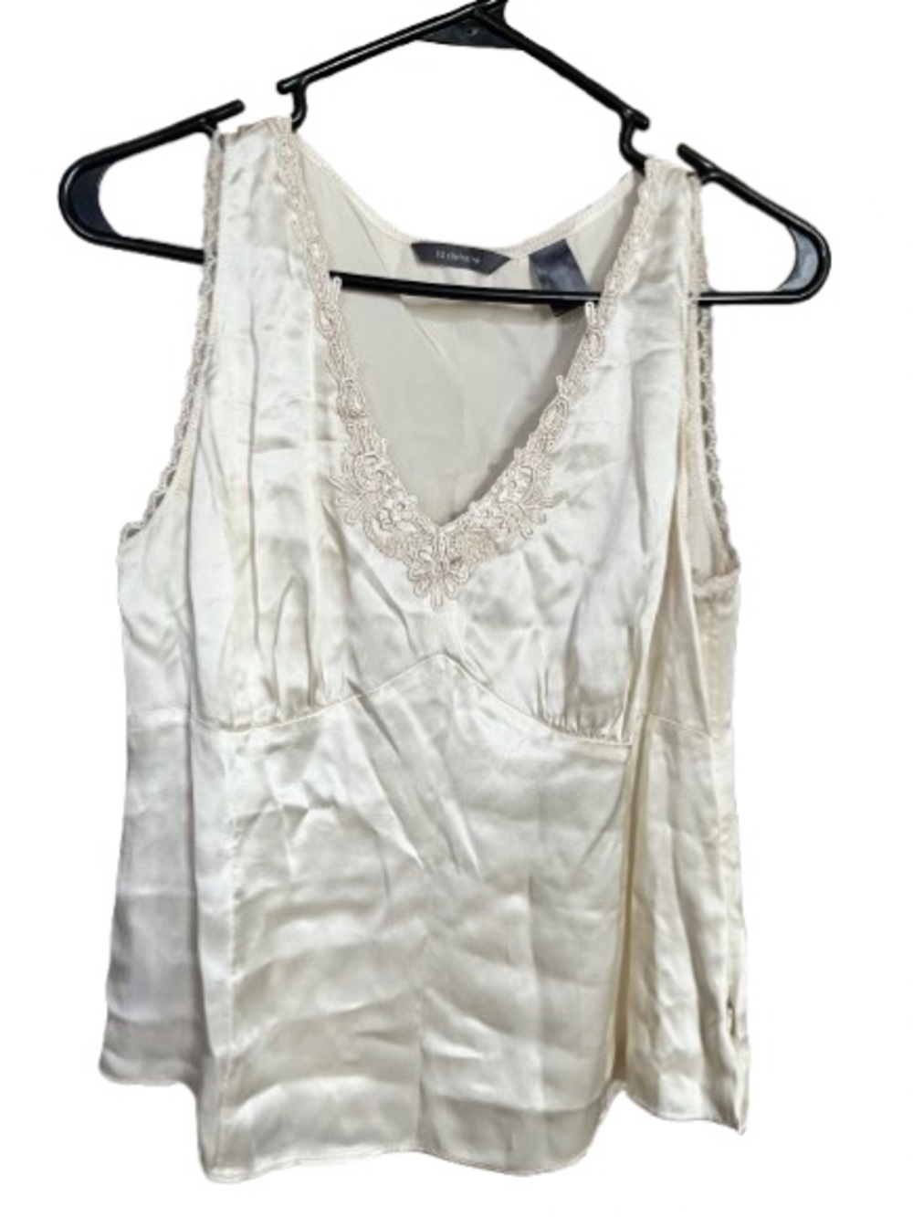 Liz Claiborne Creamy Satin Lace-Trim V-Neck Camisole